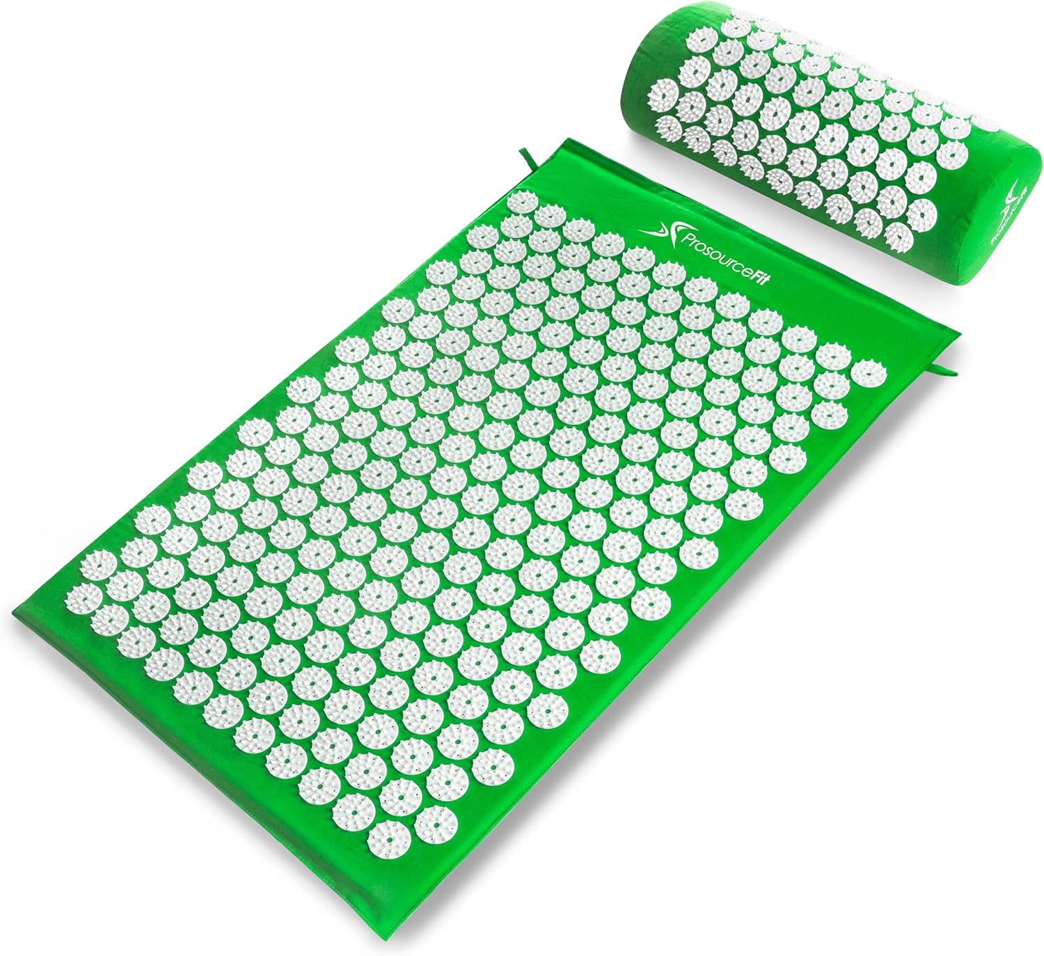 Acupressure Mat and Pillow Set for Back/Neck Pain Relief and Muscle Relaxation, Black/Aqua